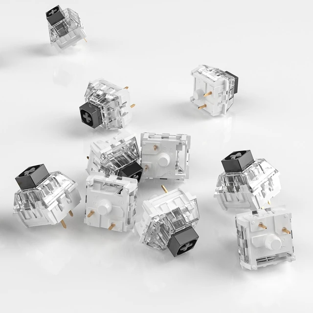 Alt view image 4 of 5 - Kailh Box Black Switches for Mechanical Keyboard,3-Pin 60gf Linear/Factory Lubed/Dust&Waterproof Switches(Kailh Box Black,108Pcs)