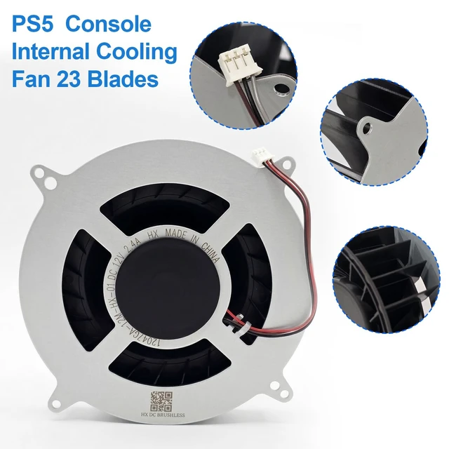 Alt view image 3 of 5 - Internal CPU Cooling Fan Cooler Replacement Parts with Tools for Sony PlayStation 5 PS5 Series,New PS5 CPU Cooler Fan 23 Blades