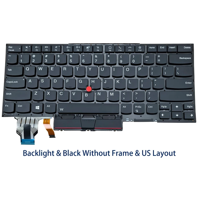 Alt view image 2 of 5 - Backlit Keyboard Replacement for Lenovo Thinkpad X1 Carbon 8th X1 Yoga 4th