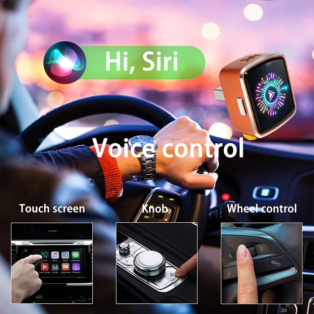 Alt view image 3 of 5 - 2 in 1 Wireless CarPlay Adapter and Android Auto 2026 Upgraded, Plug and Play, Fast Stable Connection Car Play for iOS 10+, Android 11+ Version, Mini USB Design Adapter with Type-C Extension (O