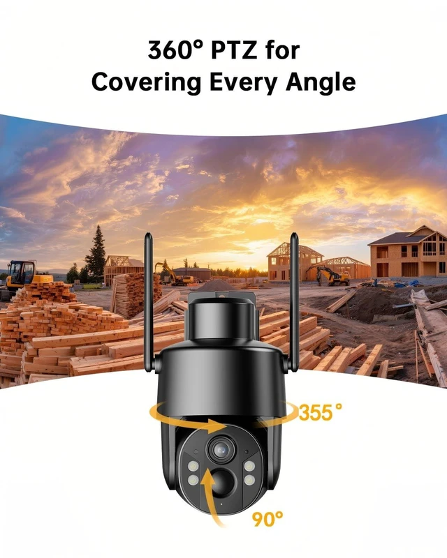 Alt view image 5 of 5 - Tefrio No WiFi Security Camera, 4G LTE Cellular Cameras, 360 Full View