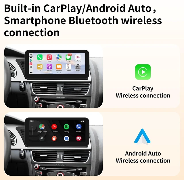 Alt view image 3 of 5 - BARGGN Wireless CarPlay/Android Auto 10.25 Inch Touchscreen for Audi A5 2GMMI (2009-2015) Year, Car Radio Receiver, Multimedia, Bluetooth, Car Stereo, Navigation