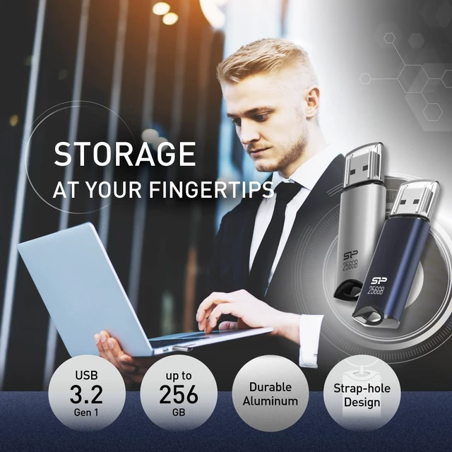 Alt view image 2 of 5 - Silicon Power 5 Pack 64GB USB Flash Drive Thumb Drive Memory Stick Marvel M02 Aluminum