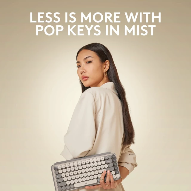 Alt view image 2 of 5 - Logitech POP Keys Wireless Mechanical Keyboard with Emoji Keys - Mist