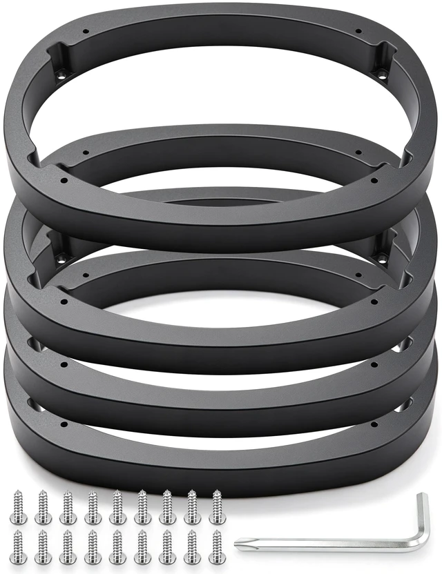 Main image of Ingoulut 2Pairs 6x9 Car Speaker Spacer Ring Adapter with 18Pcs M5*20 Screws