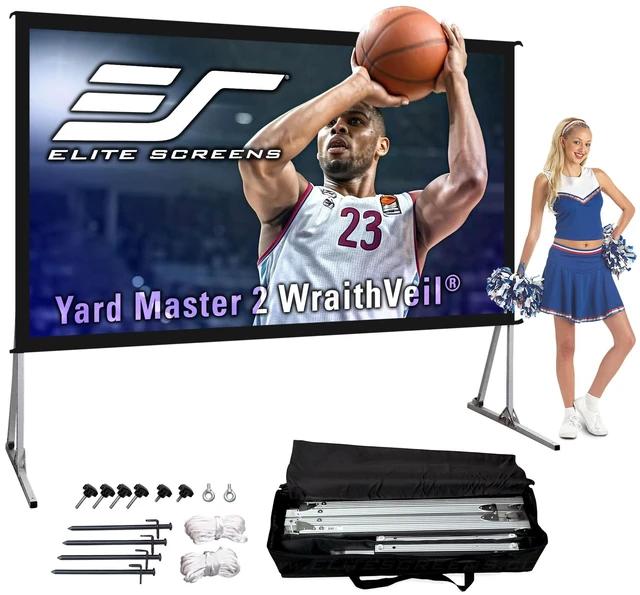 Main image of Elite Screens 100-inch Wraith Veil DUAL, 16:9, 0.8 Gain, 150 Viewing Angle, Front & Rear Projection Screen, Yardmaster 2 OMS100H2-Dual