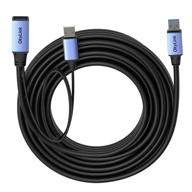 Alt view image 5 of 5 - OkyLink Active USB 3.0 Extension Cable A to A, Male to Female 25ft