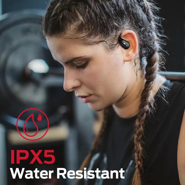 Alt view image 5 of 5 - Monster Open Ear AC210 Headphones, Bluetooth 5.4 Earphones Stereo Sound, Wireless Headphones 30 Hours Playback, Type-C Charging, IPX5 Waterproof Open Ear Earbuds,Black
