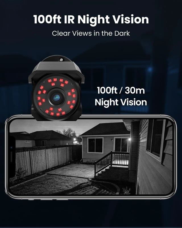 Alt view image 4 of 5 - ZOSI 4K 8MP PoE Security Camera, 2 x Wired Bullet IP Camera Outdoor Indoor