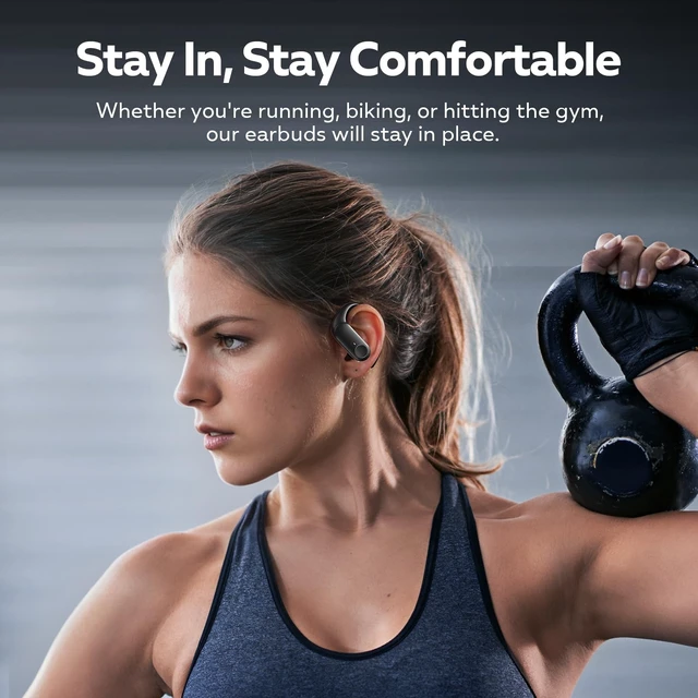 Alt view image 3 of 5 - NUTSHELL NS18 Wireless Earbuds for Sports, 14mm Drivers with Big Bass, 12H Non-Stop Playback, Sweat-Resistant, Personalized Equalizer with 4 Preset Sound Modes, Bluetooth 5.3, APP - White Green