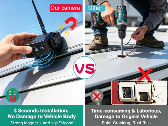 Alt view image 2 of 5 - YEOIZO Strong Magnetic Wireless Backup Camera for iPhone Android