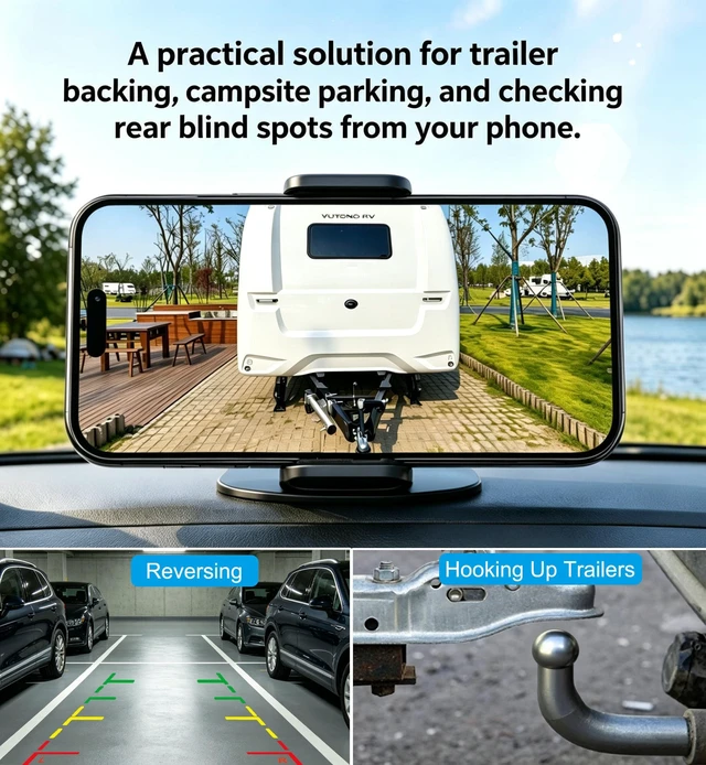 Alt view image 3 of 5 - YEOIZO Strong Magnetic Wireless Backup Camera for iPhone Android