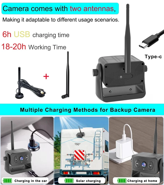 Alt view image 5 of 5 - YEOIZO Strong Magnetic Wireless Backup Camera for iPhone Android