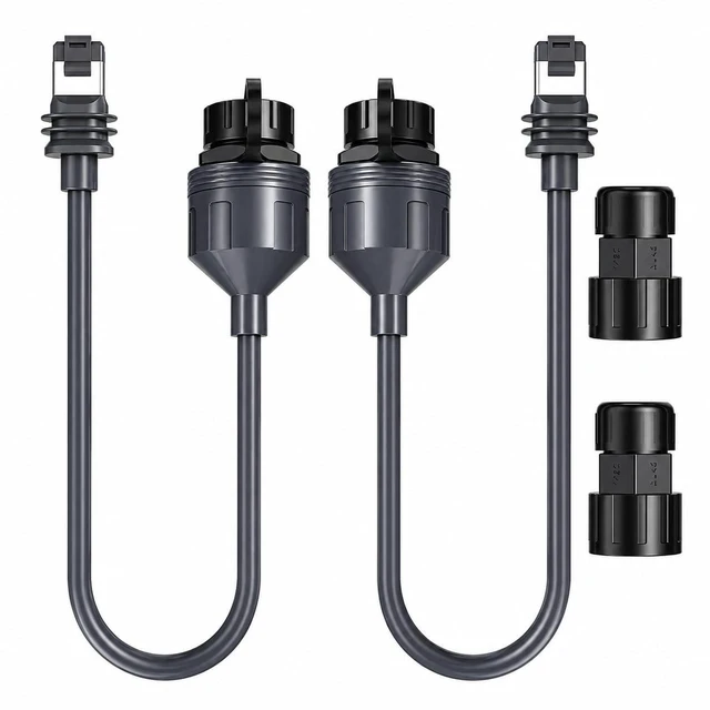 Main image of Sufywupe 2 Pack Starlink Ethernet Adapter for Gen 3 & Mini, IP68 Waterproof RJ45 Ethernet Cable Coupler, Starlink Mini Ethernet Extension Adapter for Outdoor RV, Home, Camping Setup(1.5ft)