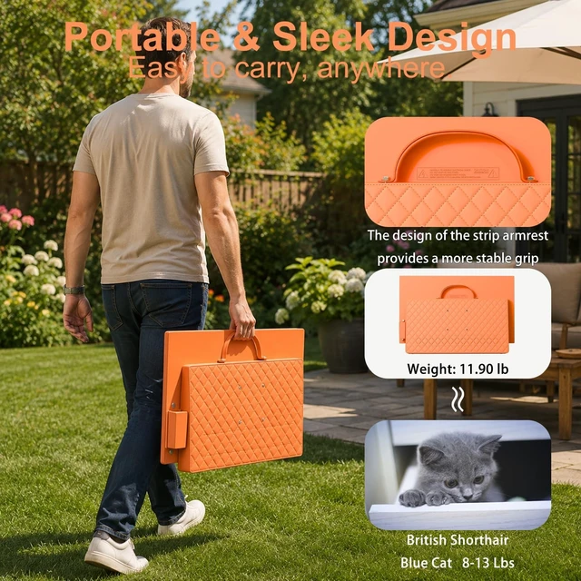 Alt view image 5 of 5 - Viyivwine 27" Portable Smart TV,Outdoor TV 1080p,Android 14 OS(Orange)
