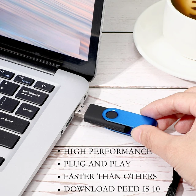 Alt view image 5 of 5 - Coume 10 Pack Flash Drives Zip Drives with Lanyards, Key Tags and Storage Case Metal USB 2.0 Thumb Drive Multi Pack Bulk Swivel Memory Colorful Portable Keychain for Data Storage(64GB)