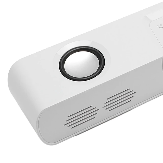 Alt view image 5 of 5 - Zunate Bluetooth Speakers Desktop PC Soundbar, HiFi Stereo USB Wired AUX in Gaming Speaker - Built in Subwoofer, Alarm Clock, FM Radio for Laptop PC (White), Zunatea3gw02dut1-12