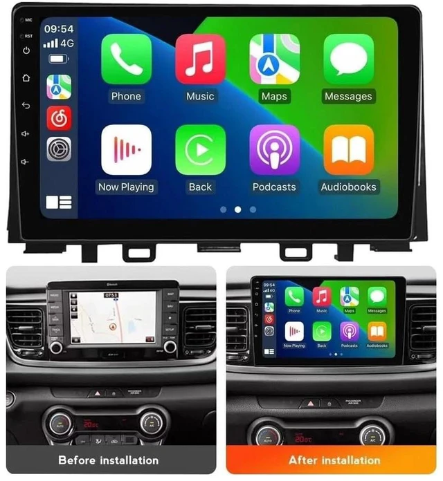 Alt view image 2 of 5 - Car Stereo Radio Car Navigation for Kia Rio 2018 2019 2020 2021 2022 2023 9Inch Android 13 Player for CarPlay Wireless/Android Auto with Camera and Microphone Steering Wheel Control GPS Player