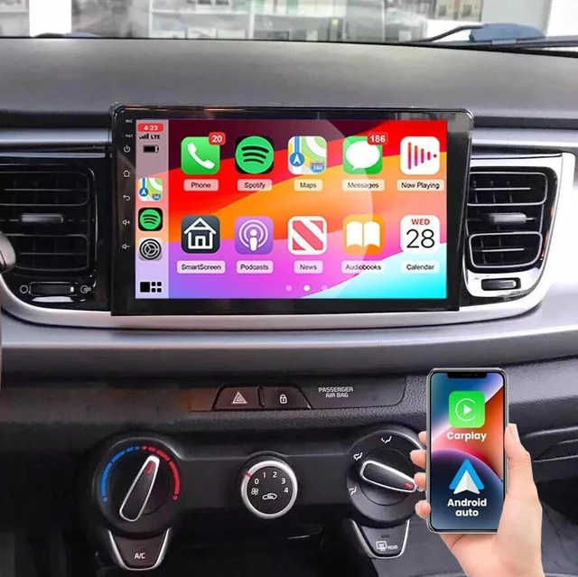 Alt view image 3 of 5 - Car Stereo Radio Car Navigation for Kia Rio 2018 2019 2020 2021 2022 2023 9Inch Android 13 Player for CarPlay Wireless/Android Auto with Camera and Microphone Steering Wheel Control GPS Player