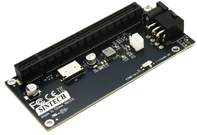 Main image of Sintech Oculink SFF-8612 to PCIe 4.0,SFF-8611 PCI-Express 16x Adapter with ATX 6pin/DC Power Port for External Game GPU Graphics Card