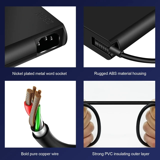 Alt view image 5 of 5 - 230W Charger for Lenovo Legion 7 5 7i 5i Legion Slim 7 7i 5 5i Lenovo LOQ 15 16 Gaming Laptop Thinkpad P1 ThinkBook 16p Power Supply Adapter Cord