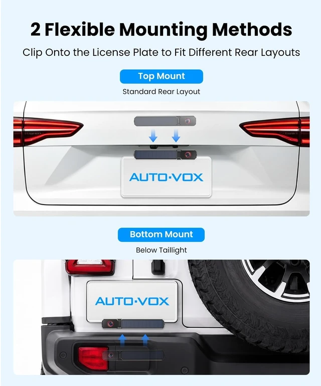 Alt view image 3 of 5 - AUTO-VOX 2 Solar Wireless Backup Camera,16:9 1080P HD 6" Monitor