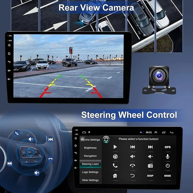 Alt view image 5 of 5 - 4+64G Double Din Car Stereo for Chevrolet Equinox 2005 2006 2007 2008 2009, 10" Touchscreen Car Radio Head Unit with Wireless Carplay Android 14 Radio with Backup Camera Bluetooth FM/RDS