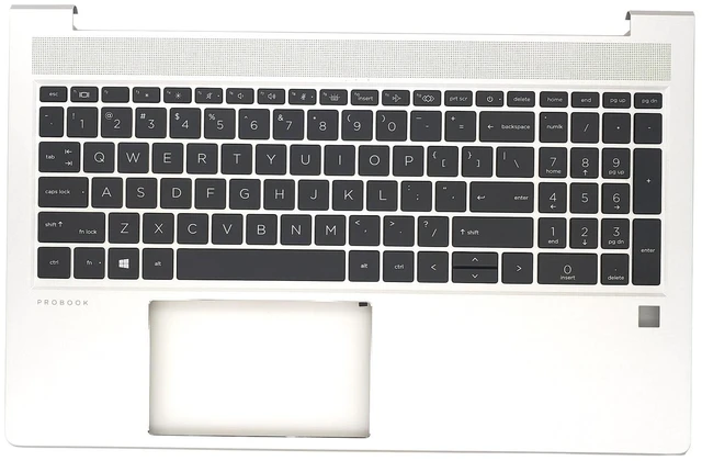 Main image of Jxjslp Replacement Upper Case Palmrest for HP Probook 450 455 G8 Series Laptop Top Cover Backlit Keyboard Assembly M21742-001 Silver