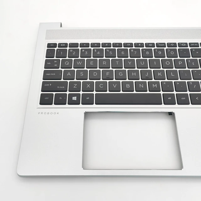 Alt view image 3 of 5 - Jxjslp Replacement Upper Case Palmrest for HP Probook 450 455 G8 Series Laptop Top Cover Backlit Keyboard Assembly M21742-001 Silver
