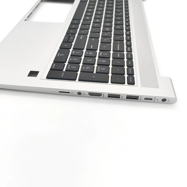 Alt view image 5 of 5 - Jxjslp Replacement Upper Case Palmrest for HP Probook 450 455 G8 Series Laptop Top Cover Backlit Keyboard Assembly M21742-001 Silver