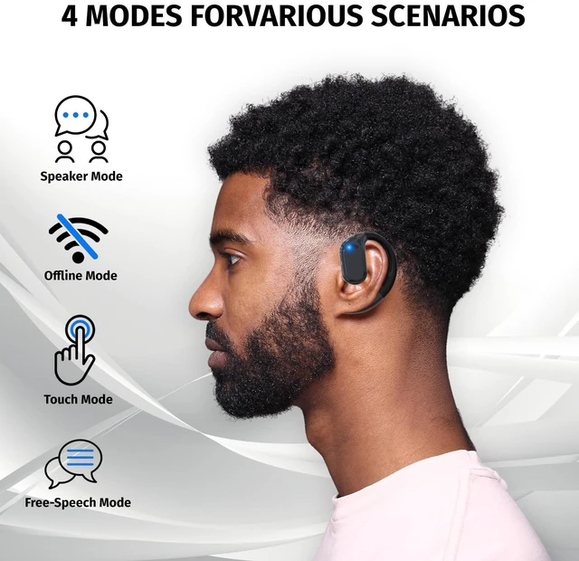 Alt view image 3 of 4 - Uear 2025 AI Language Translator Earbuds Real Time, OWS Headphone (White)