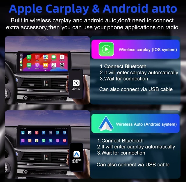 Alt view image 2 of 5 - 1920x720 HD Android Auto Touchscreen for BMW 1/2/3/4 Series BMW F20 F21 F22 NBT Wired and Wireless Apple CarPlay Retrofit Auto Mirror Link Stereo Radio Accessories (2012-2018)