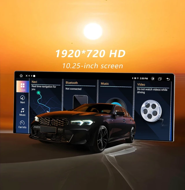 Alt view image 3 of 5 - 1920x720 HD Android Auto Touchscreen for BMW 1/2/3/4 Series BMW F20 F21 F22 NBT Wired and Wireless Apple CarPlay Retrofit Auto Mirror Link Stereo Radio Accessories (2012-2018)