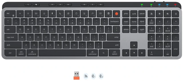 Main image of MEETION K9990 Bluetooth Wireless Keyboard, Slim Quiet Rechargeable, Black