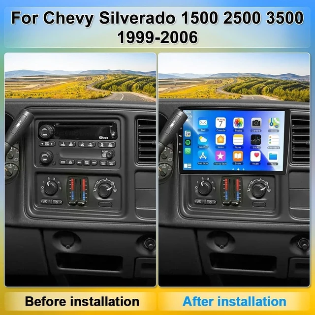 Alt view image 2 of 5 - 4+64G Car Stereo for Chevrolet Silverado 1500 2001-2006