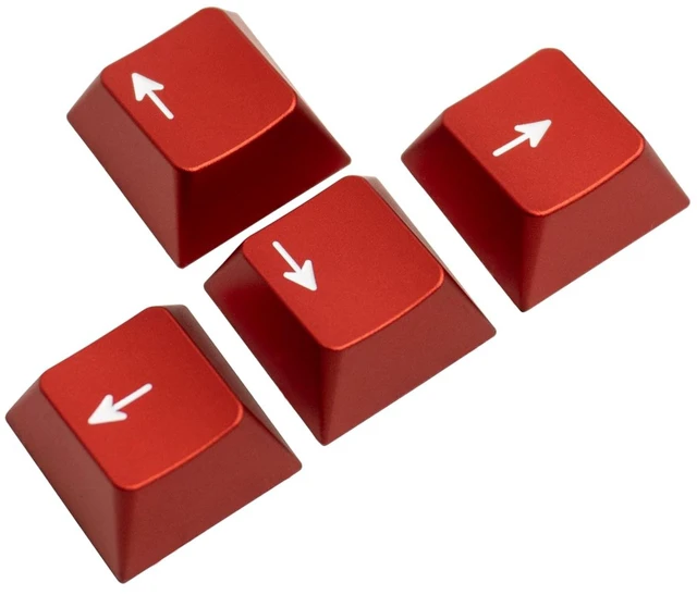 Main image of ELECFOX Custom Red Metal Keycaps for Gaming Keyboard Direction