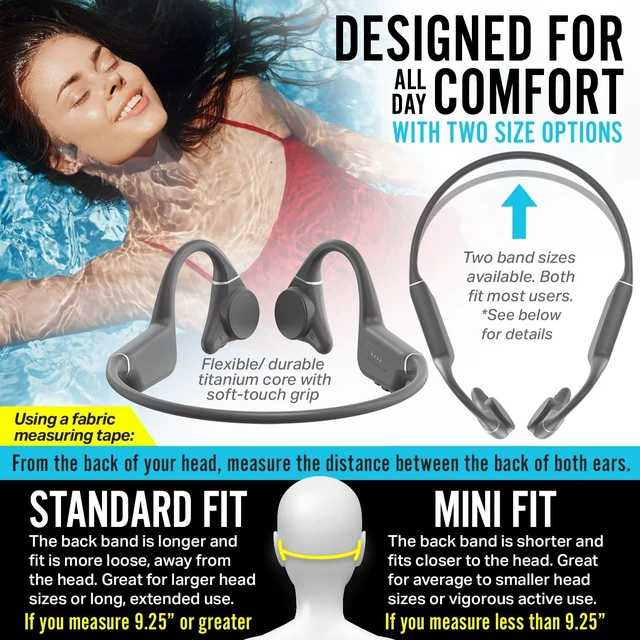 Alt view image 4 of 5 - Wildhorn Crank Bone Conduction Swimming Headphones - Bluetooth & Waterproof