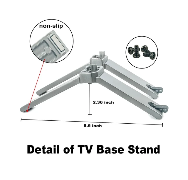 Alt view image 5 of 5 - ALLIMITY Table Top TV Base TV Stand for Bedroom Replacement fit for Toshiba 1080p Full HD Smart LCD LED TV 50C350KU 50" C350 Series
