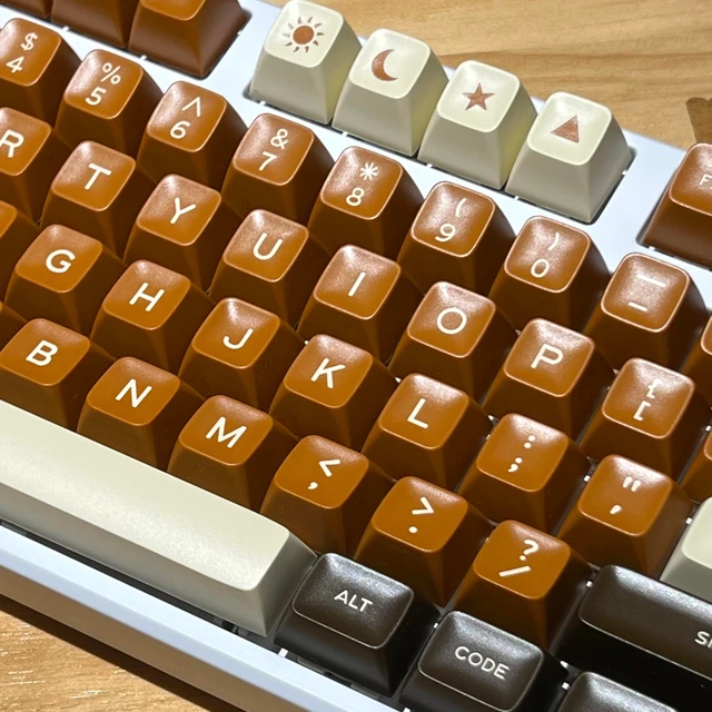 Alt view image 4 of 5 - Guffercty kred SA Profile PBT Keycaps Set for Gaming Keyboard(SA Coffee