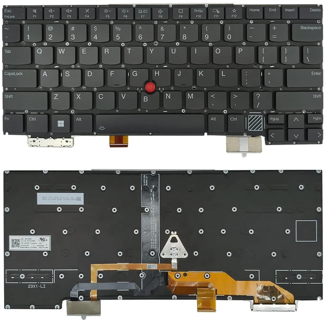 Alt view image 3 of 5 - PAEBAI+ Replacement Laptop Keyboard Backlight for Lenovo Thinkpad T14S GEN5, T14S GEN6 US Layout Keyboard with AI Key