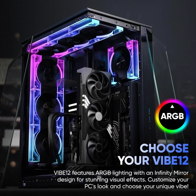 Alt view image 4 of 5 - ELETCOOL 120mm ARGB Case Fan, 5V 3-Pin PC Fan Sync Ultra Quiet Cooling Fan