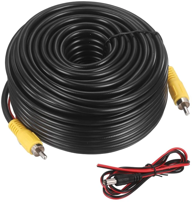 Main image of MECCANIXITY Backup Camera RCA Video Cable 65.6FT/20M Copper Core Audio Cord
