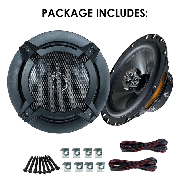 Alt view image 4 of 4 - 350 Watt 6.5 Inch Car Audio Full Range Coaxial 3 Way Speaker (One Pair)