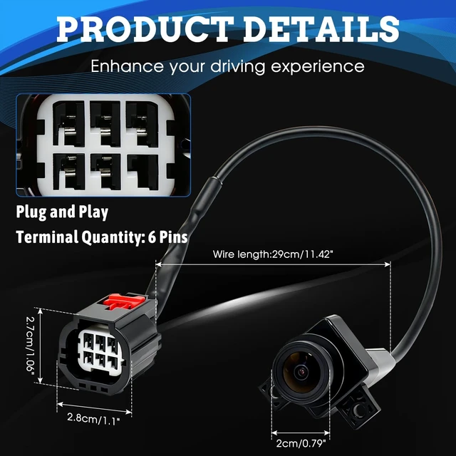 Alt view image 2 of 5 - Rear View Backup Camera Fit for Dodge Ram 1500 2500 3500 2009-2012 Reversing Parking Assist Camera Ram 2009 2010 2011 2012 Replace 56054041AC 56054041AA 56054041AB 56054041AD
