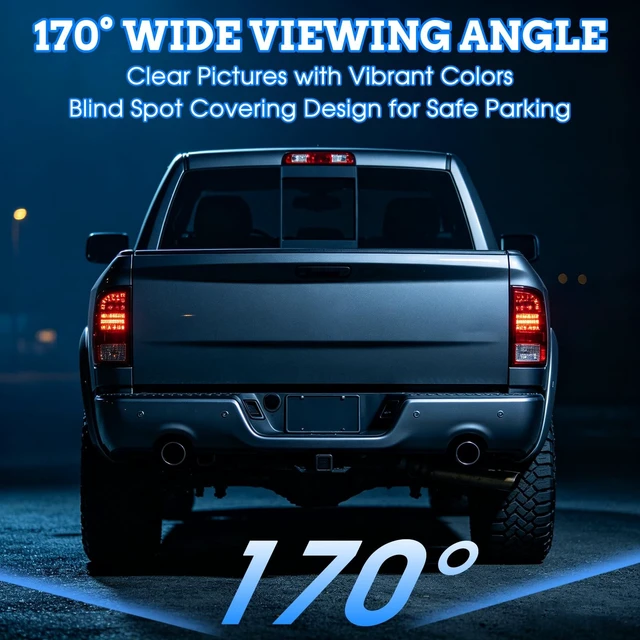 Alt view image 5 of 5 - Rear View Backup Camera Fit for Dodge Ram 1500 2500 3500 2009-2012 Reversing Parking Assist Camera Ram 2009 2010 2011 2012 Replace 56054041AC 56054041AA 56054041AB 56054041AD
