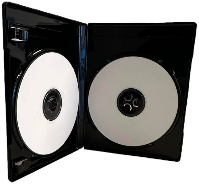 Alt view image 4 of 4 - Preminum MediaPack4All (NO 4K UHD Logo) Black 12.5mm Double Blu-Ray Case for CD/DVD Storage, Double Capacity (10)