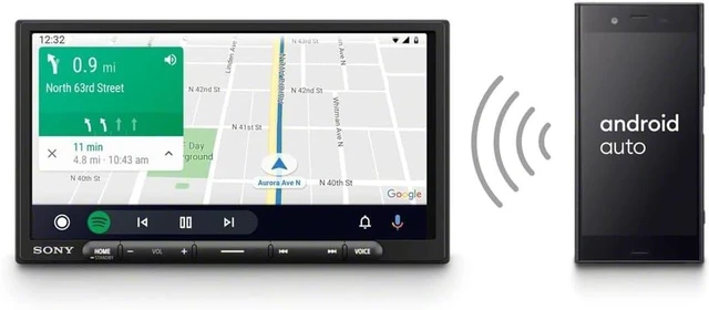Alt view image 4 of 5 - Sony XAV-AX4000 6.95" Wireless Apple CarPlay Android Auto Media Receiver, SiriusXM Ready, 14-Band EQ + SXV300V1 SiriusXM Vehicle Tuner Bundle