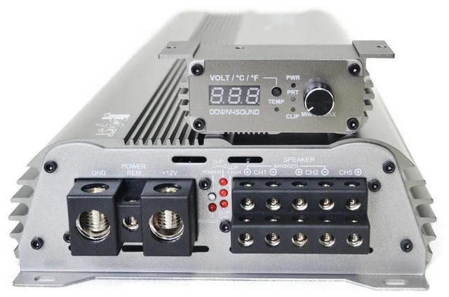 Alt view image 4 of 4 - DOWN4SOUND JP95T Gray ^^ 1500W RMS - 5 Channel Amplifier