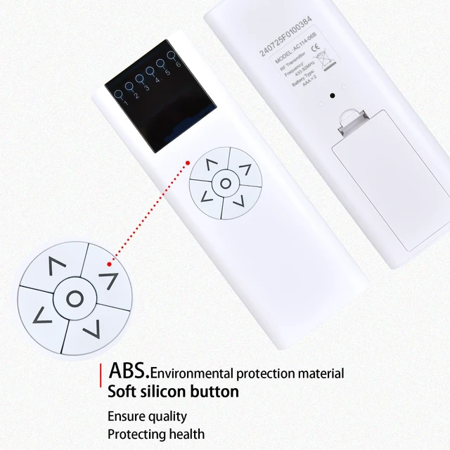 Alt view image 4 of 5 - Snrigw RemoteforAC114-06B 6Channel RF 433.92MHz Motorized Horizontal Blinds