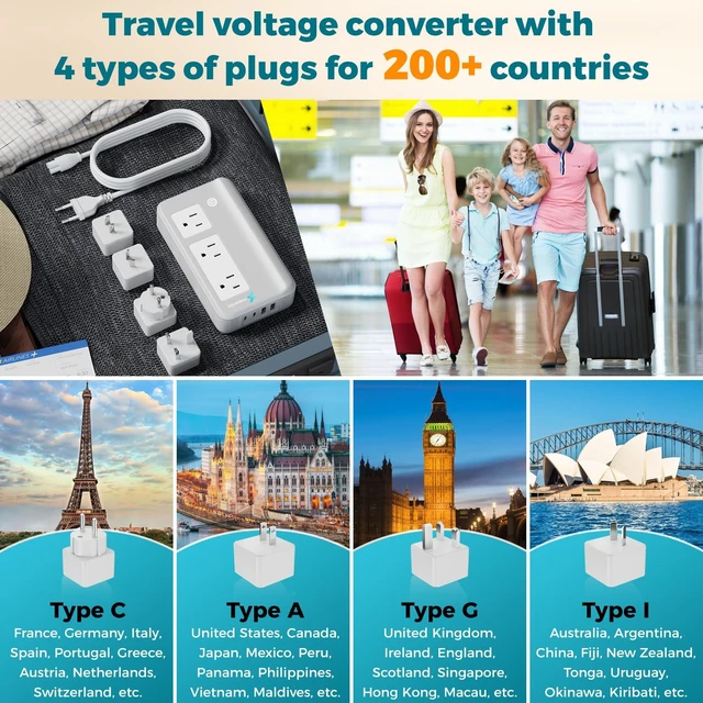Alt view image 3 of 5 - 330W Voltage Converter US to Europe